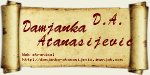 Damjanka Atanasijević vizit kartica